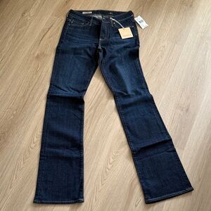 AG Adriano Goldschmied Dark Indigo Straight Leg Jeans